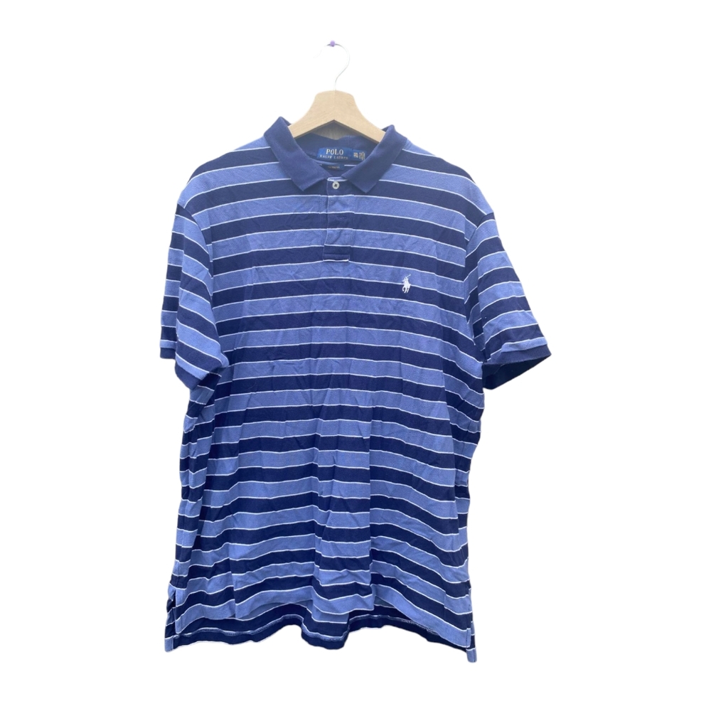 Polo Ralph Lauren Polo Shirt – Dark Blue, Light Blue & White Striped